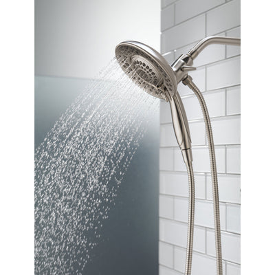 Delta Stainless Steel Finish In2ition HSSH 2.5 GPM 5-Setting Dual Hand Shower and Showerhead Spray D58569SS25PK
