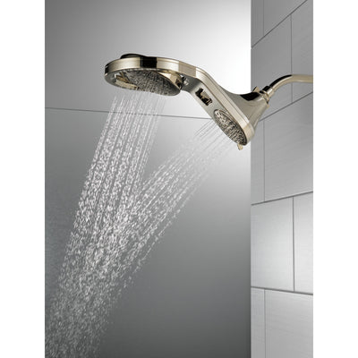 Delta Polished Nickel Finish HydroRain 5-Setting Two-in-One Shower Head D58580PN25PK