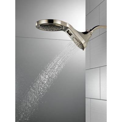 Delta Polished Nickel Finish HydroRain 5-Setting Two-in-One Shower Head D58580PN25PK