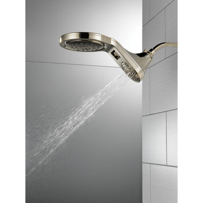 Delta Polished Nickel Finish HydroRain 5-Setting Two-in-One Shower Head D58580PN25PK