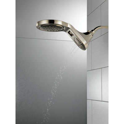 Delta Polished Nickel Finish HydroRain 5-Setting Two-in-One Shower Head D58580PN25PK