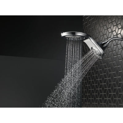 Delta Chrome Finish HydroRain H2Okinetic 5-Setting Two-in-One Shower Head D5858125PK