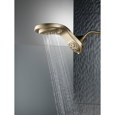 Delta Champagne Bronze Finish HydroRain H2Okinetic 5-Setting Two-in-One Shower Head D58581CZPK