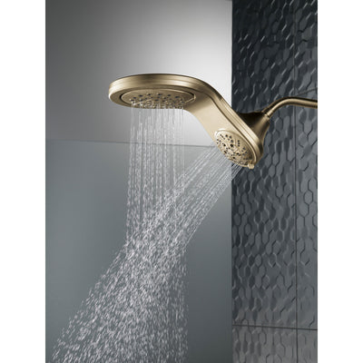Delta Champagne Bronze Finish HydroRain H2Okinetic 5-Setting Two-in-One Shower Head D58581CZPK