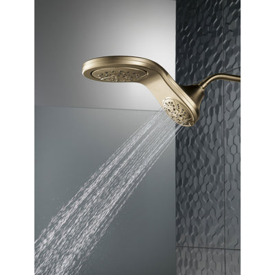 Delta Champagne Bronze Finish HydroRain H2Okinetic 5-Setting Two-in-One Shower Head D58581CZPK
