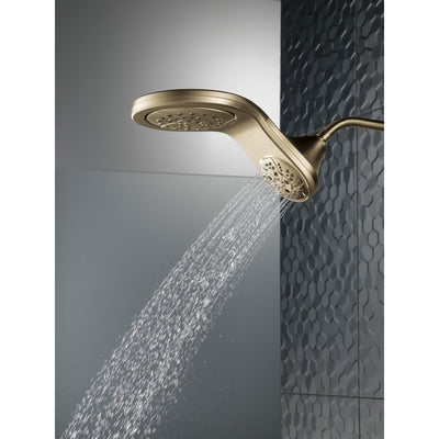 Delta Champagne Bronze Finish HydroRain H2Okinetic 5-Setting Two-in-One Shower Head D58581CZPK
