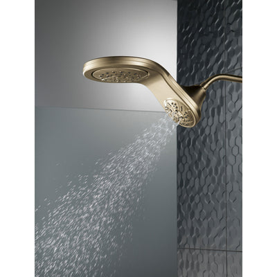 Delta Champagne Bronze Finish HydroRain H2Okinetic 5-Setting Two-in-One Shower Head D58581CZPK