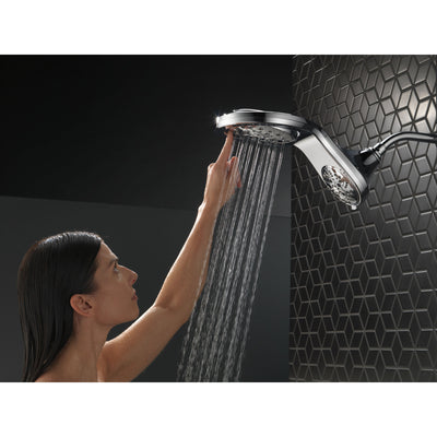 Delta Chrome Finish HydroRain H2Okinetic In2ition 5-Setting Two-in-One Showerhead D58581PK