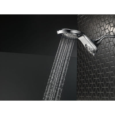 Delta Chrome Finish HydroRain H2Okinetic In2ition 5-Setting Two-in-One Showerhead D58581PK