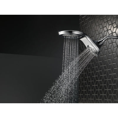 Delta Chrome Finish HydroRain H2Okinetic In2ition 5-Setting Two-in-One Showerhead D58581PK