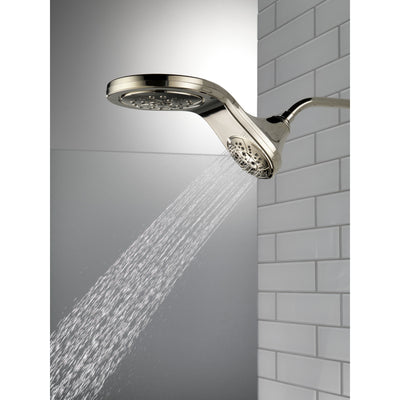Delta Polished Nickel Finish HydroRain H2Okinetic In2ition 5-Setting Two-in-One Showerhead D58581PNPK