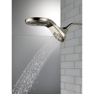 Delta Polished Nickel Finish HydroRain H2Okinetic In2ition 5-Setting Two-in-One Showerhead D58581PNPK