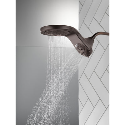 Delta Venetian Bronze Finish HydroRain H2Okinetic 5-Setting Two-in-One Shower Head D58581RB25PK