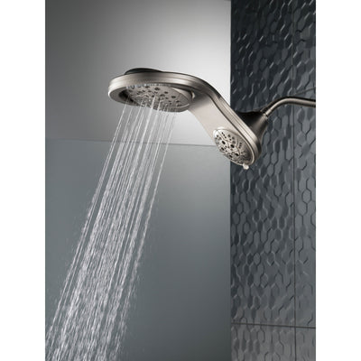 Delta Stainless Steel Finish HydroRain H2Okinetic 5-Setting Two-in-One Shower Head D58581SS25PK