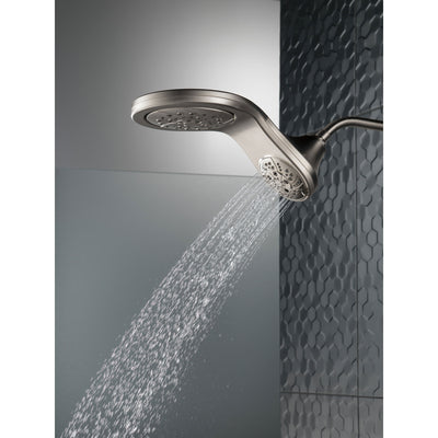 Delta Stainless Steel Finish HydroRain H2Okinetic 5-Setting Two-in-One Shower Head D58581SS25PK