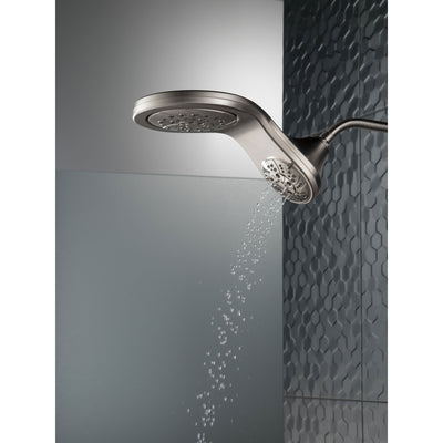 Delta Stainless Steel Finish HydroRain H2Okinetic 5-Setting Two-in-One Shower Head D58581SS25PK