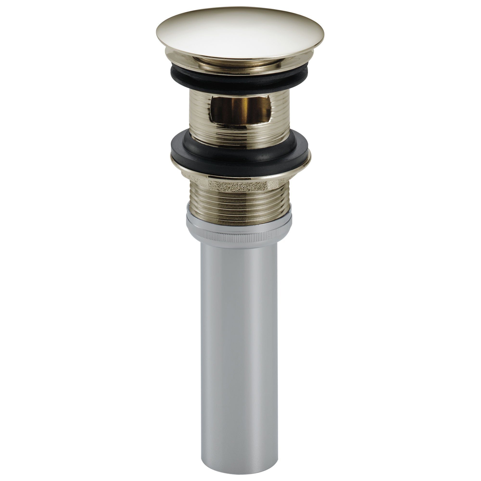 Delta Polished Nickel Finish Push Pop-Up Bathroom Sink Drain with Overflow D72173PN