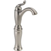 Delta Linden Stainless Steel Finish Single Hole Vessel Sink Faucet 555591