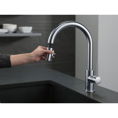 Delta Trinsic Arctic Stainless Steel Finish Single Handle Pull-Down Kitchen Limited Swivel D9159ARLSDST