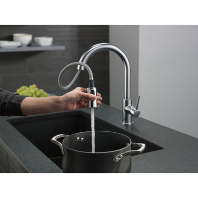 Delta Trinsic Arctic Stainless Steel Finish Single Handle Pull-Down Kitchen Limited Swivel D9159ARLSDST