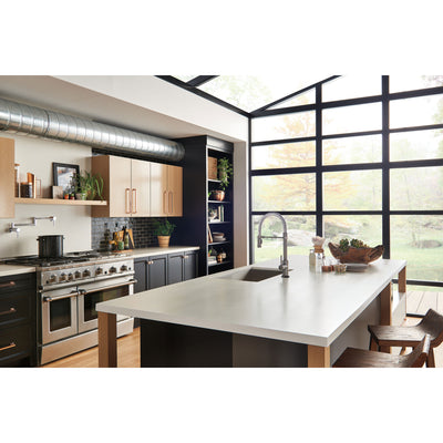 Delta Trinsic Black Stainless Steel Finish Single Handle Pull-Down Spring Spout Kitchen Faucet with Touch2O Technology D9659TKSDST