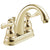 Delta Windemere Collection Polished Brass Finish Two Handle Centerset Bathroom Sink Faucet with Metal Pop-up Drain DB2596LFPB