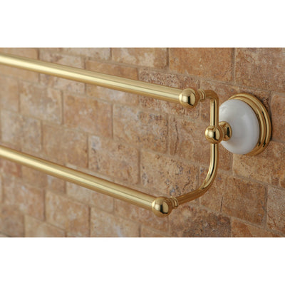 Bathroom Accessory Polished Brass 24" Double Towel Bar Dual Towel Rack BA1113PB