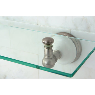 Kingston Tempered Bathroom Glass Shelves Satin Nickel Glass Shelf BA1119SN