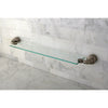 Kingston Brass Satin Nickel Magellan wall mounted bathroom glass shelf BA609SN