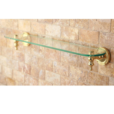 Kingston Brass Polished Brass Templeton Wall Mounted Glass Shelf BA9919PB