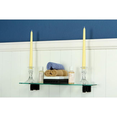 Kingston Tempered Bathroom Oil Rubbed Bronze Glass Shelf BAH4649ORB