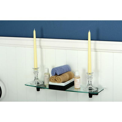 Kingston Tempered Bathroom Oil Rubbed Bronze Glass Shelf BAH4649ORB