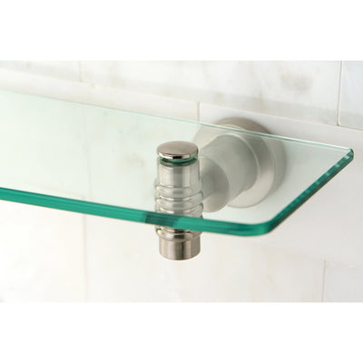 Kingston Tempered Bathroom Glass Shelves Satin Nickel Glass Shelf BAH8619SN