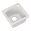 Blanco Diamond Dual Mount Composite 15x15x8 1-Hole Single Bowl Bar Sink in White 467332