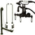 Oil Rubbed Bronze Wall Mount Clawfoot Tub Faucet Package w Drain Supplies Stops CC1009T5system