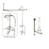 Chrome Clawfoot Tub Faucet Shower Kit with Enclosure Curtain Rod 104T1CTS