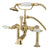 Kingston Polished Brass Deck Mount Clawfoot Tub Faucet with Hand Shower CC105T2