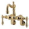 Kingston Brass Polished Brass Wall Mount Clawfoot Tub Faucet CC1081T2