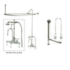Chrome Clawfoot Tub Faucet Shower Kit with Enclosure Curtain Rod 10T1CTS