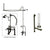 Oil Rubbed Bronze Clawfoot Tub Shower Faucet Kit with Enclosure Curtain Rod 111T5CTS