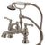 Kingston Satin Nickel Deck Mount Clawfoot Tub Faucet w hand shower CC1152T8