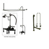 Oil Rubbed Bronze Clawfoot Tub Faucet Shower Kit with Enclosure Curtain Rod 19T5CTS