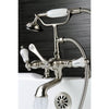 Kingston Brass Satin Nickel Deck Mount Clawfoot Tub Faucet w hand shower CC207T8