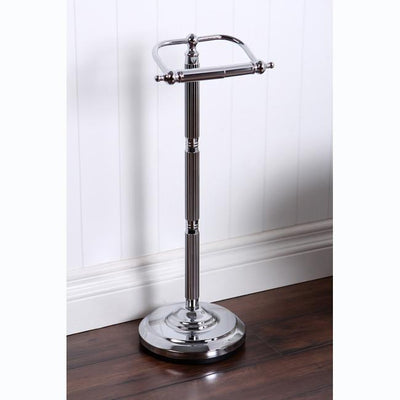 Kingston Brass Chrome Georgian pedestal free standing toilet paper holder CC2101