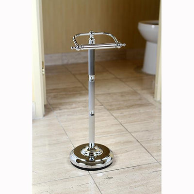 Kingston Brass Chrome Georgian pedestal free standing toilet paper holder CC2101
