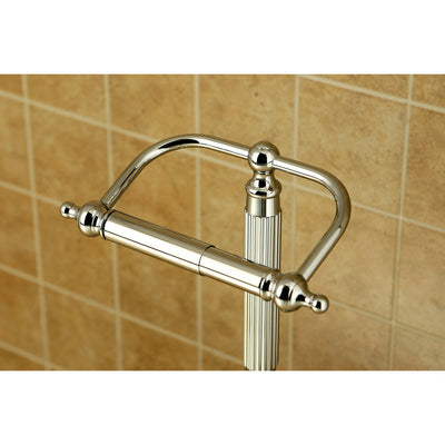 Kingston Brass Chrome Georgian pedestal free standing toilet paper holder CC2101
