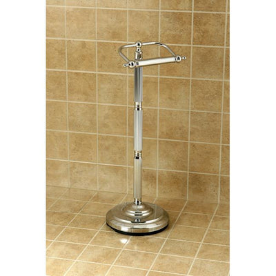 Kingston Brass Chrome Georgian pedestal free standing toilet paper holder CC2101