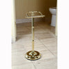 Polished Brass Georgian pedestal free standing toilet paper holder CC2102