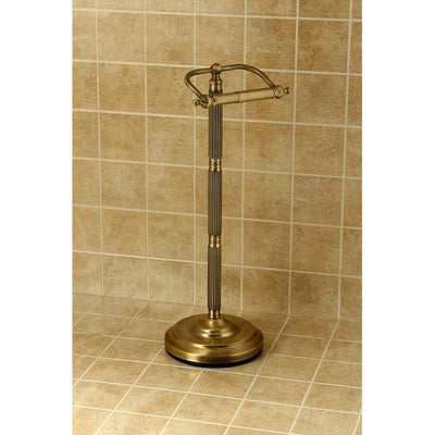 Vintage Brass Georgian pedestal free standing toilet paper holder CC2103