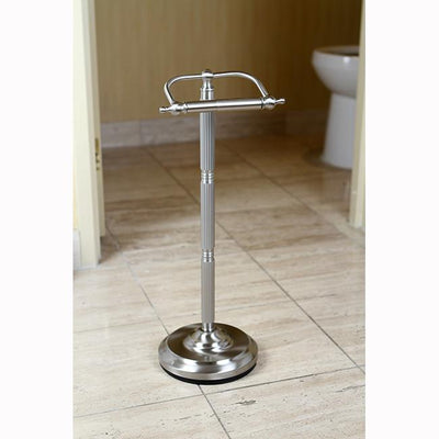 Satin Nickel Georgian pedestal free standing toilet paper holder CC2108